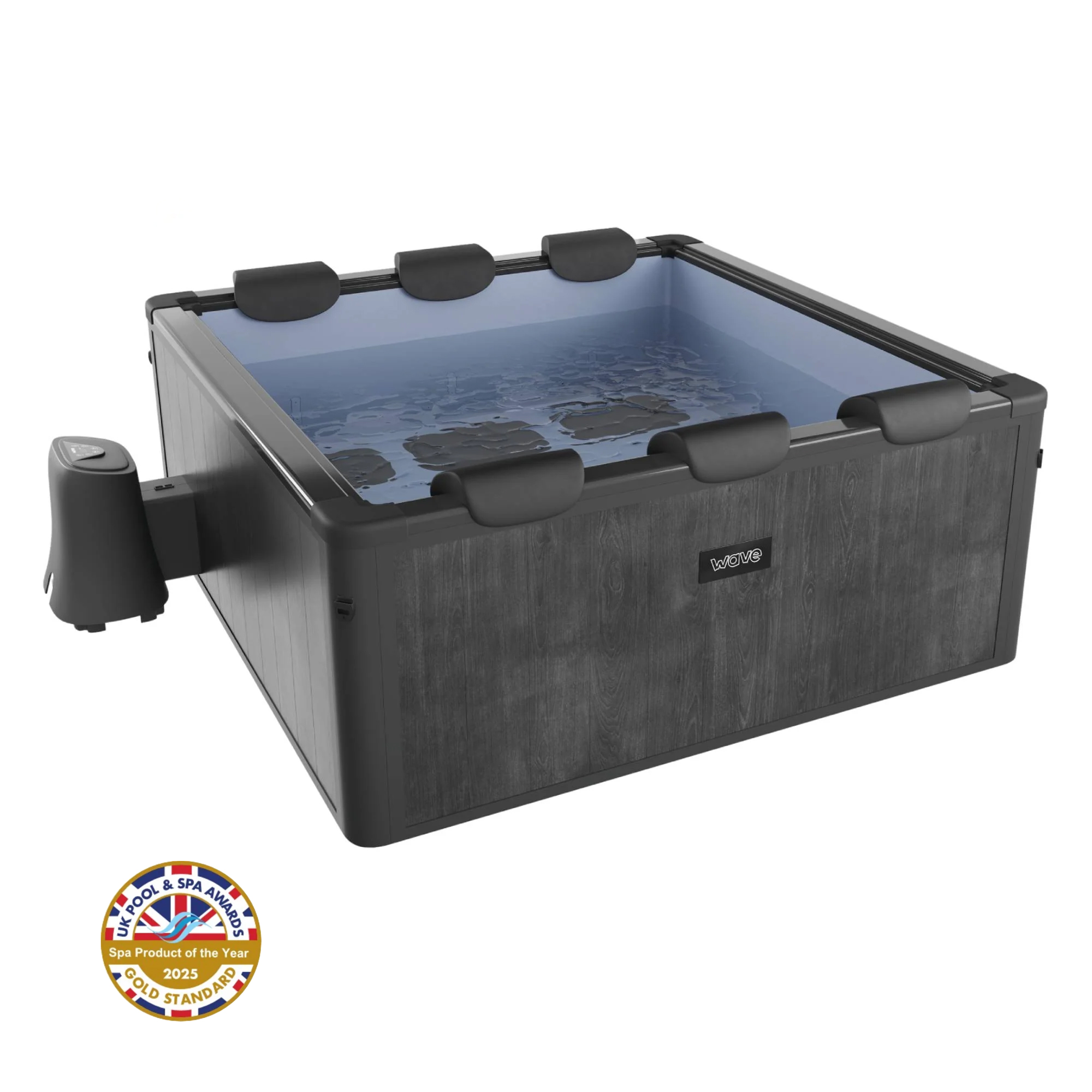Adriatic | 6 Person Square Aluminium Frame Hot Tub | Black Wood | UKCA