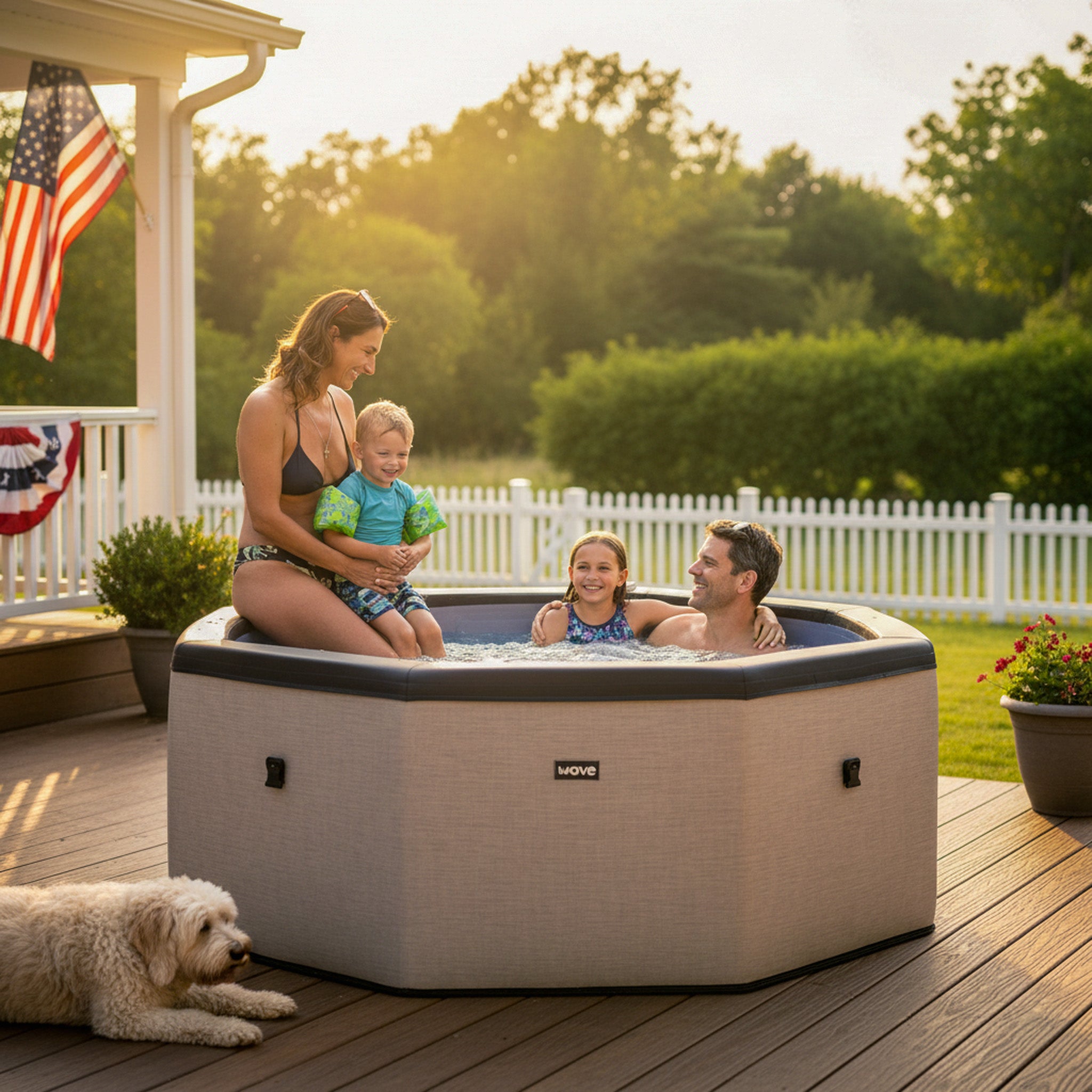 Como | 6-Person Eco Foam Hot Tub | Built-In Integrated Heater | UKCA