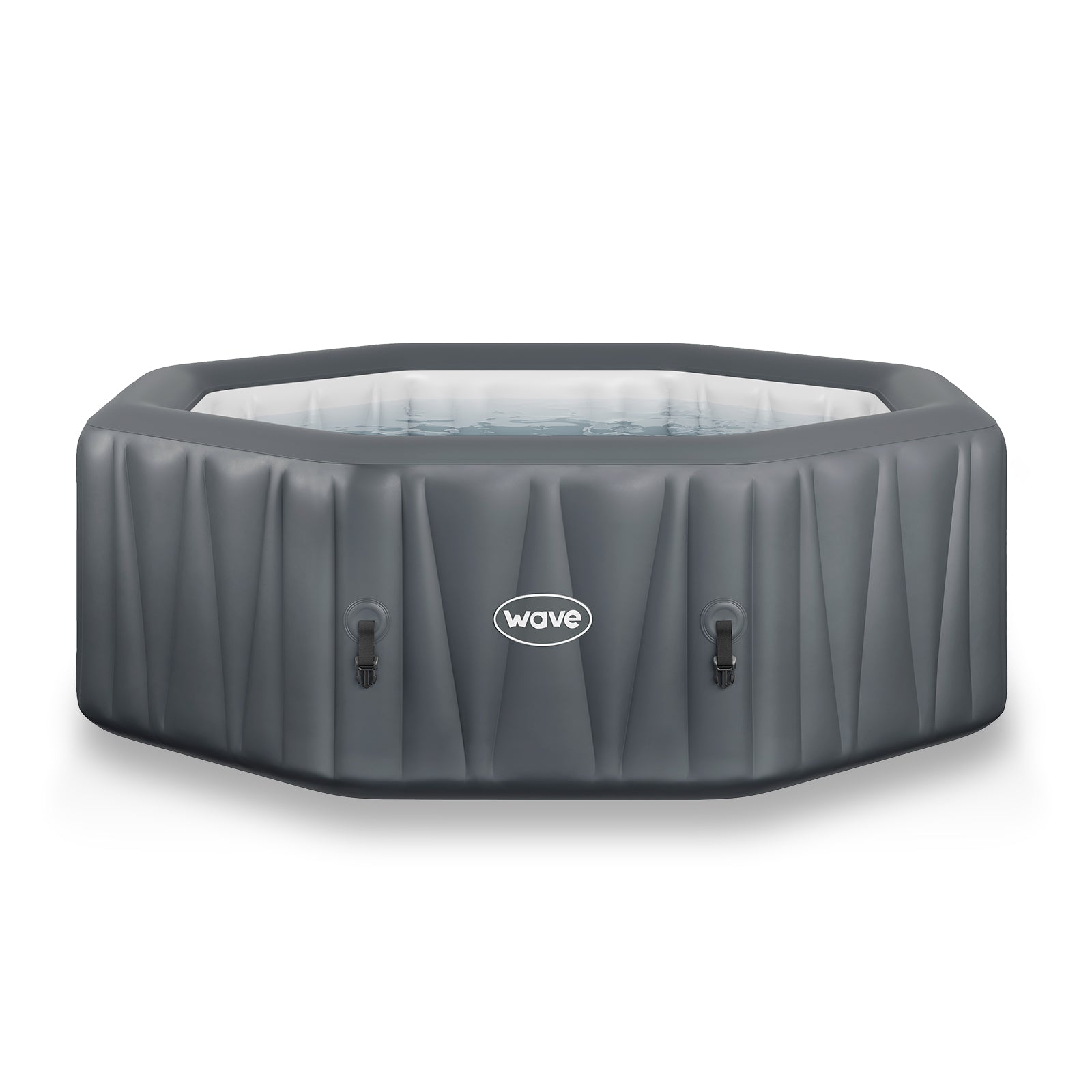 Aegean | 6-Person Inflatable Hot Tub | Integrated Heater Inflatable Spas Wave Spas Dark Grey Standard 6 Person | 195x65cm