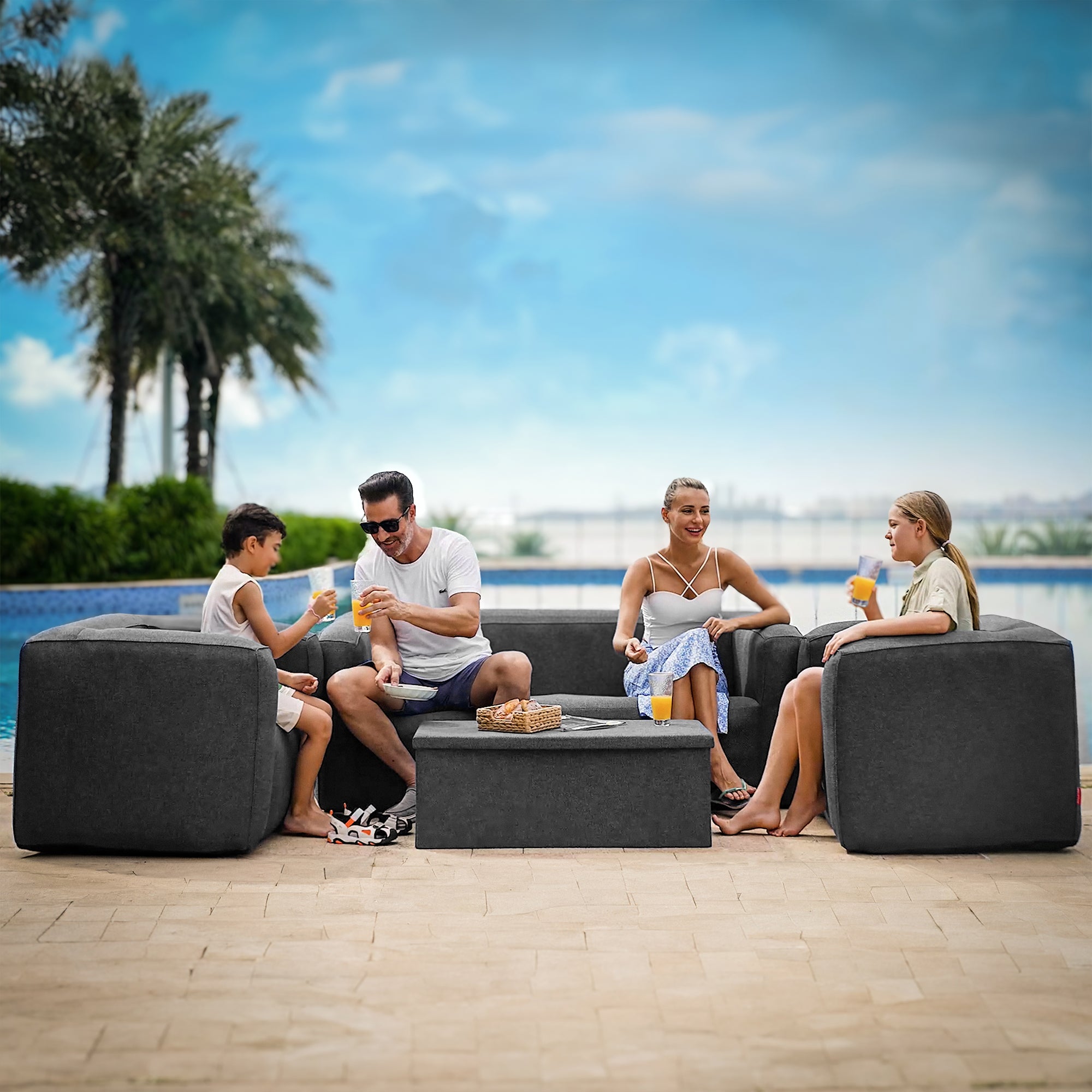 Chair and Double Sofa Set Wave Spas UK