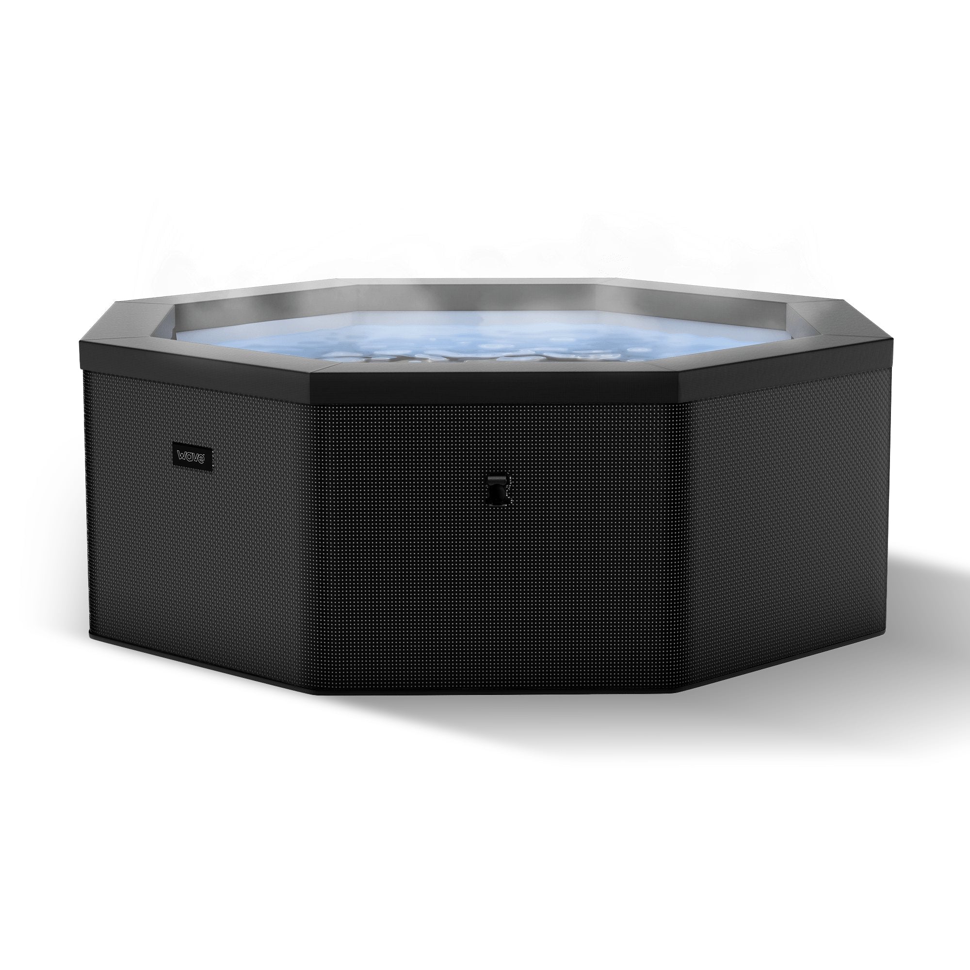 Como | 6-Person Eco Foam Hot Tub | Built-In Integrated Heater Foam Eco Spas Wave Spas Charcoal Black Standard 6 Person | 195x70cm