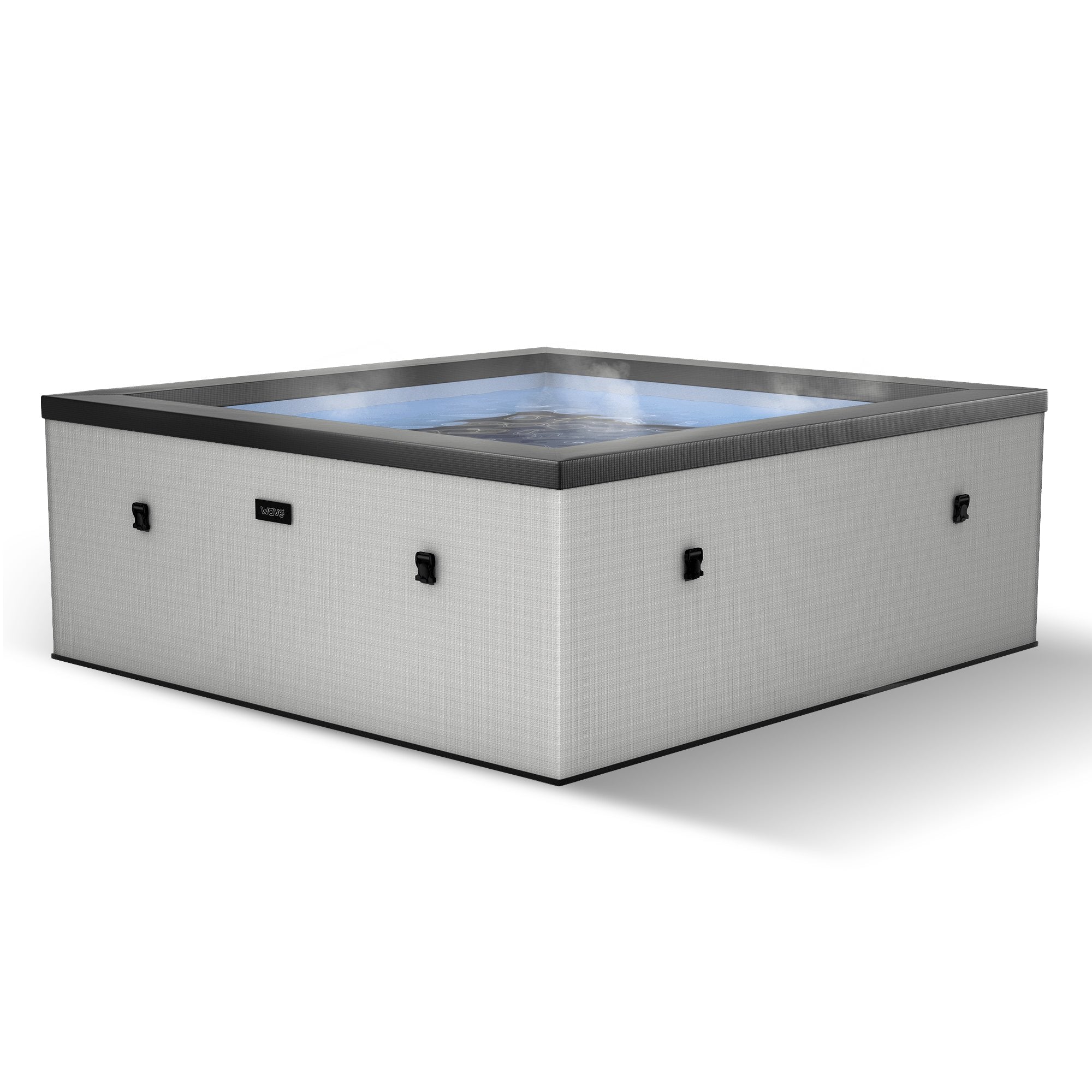 Garda | 4/6-Person Eco Foam Hot Tub | Built-In Integrated Heater Foam Eco Spas Wave Spas Graphite Grey Standard 4 Person | 160x70cm