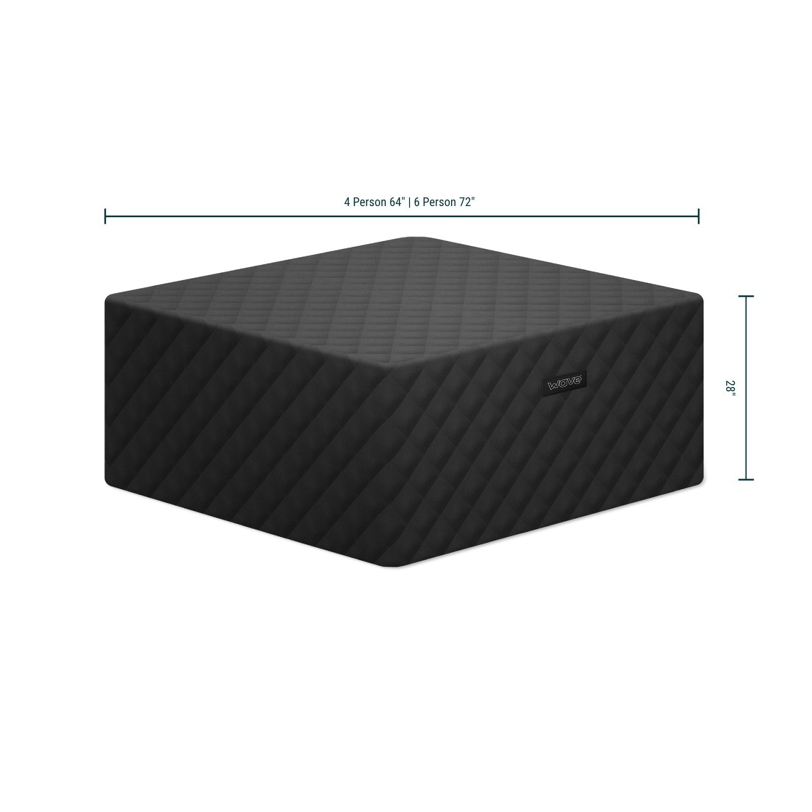 Garda Square Energy Save Thermal Hot Tub Cover | 4/6 Person Covers Wave Spas