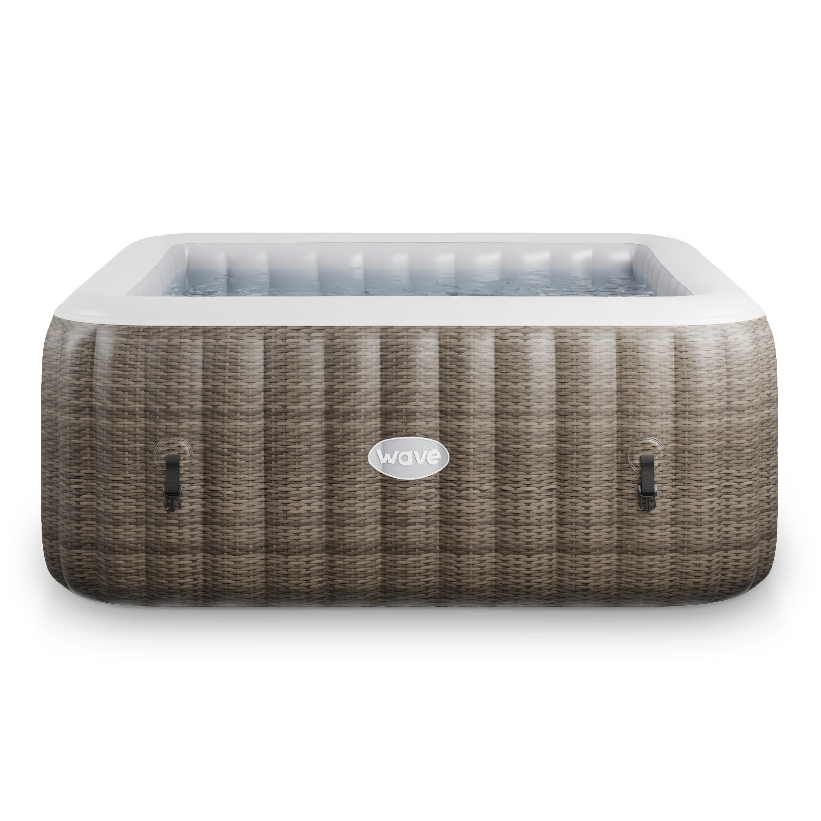 Pacific | 4/6-Person Inflatable Hot Tub | Integrated Heater Inflatable Spas Wave Spas Brown Rattan Standard 4 Person | 155x65cm