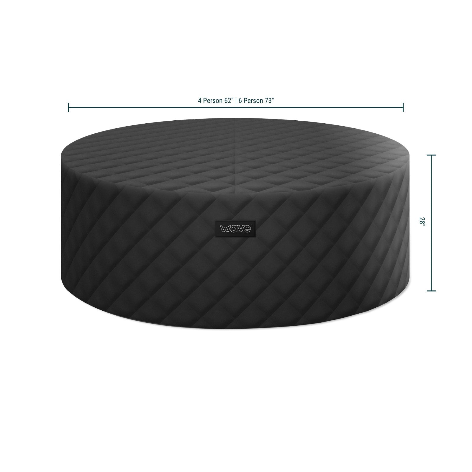 Tahoe Round Energy Save Thermal Hot Tub Cover | 4/6 Person Covers Wave Spas