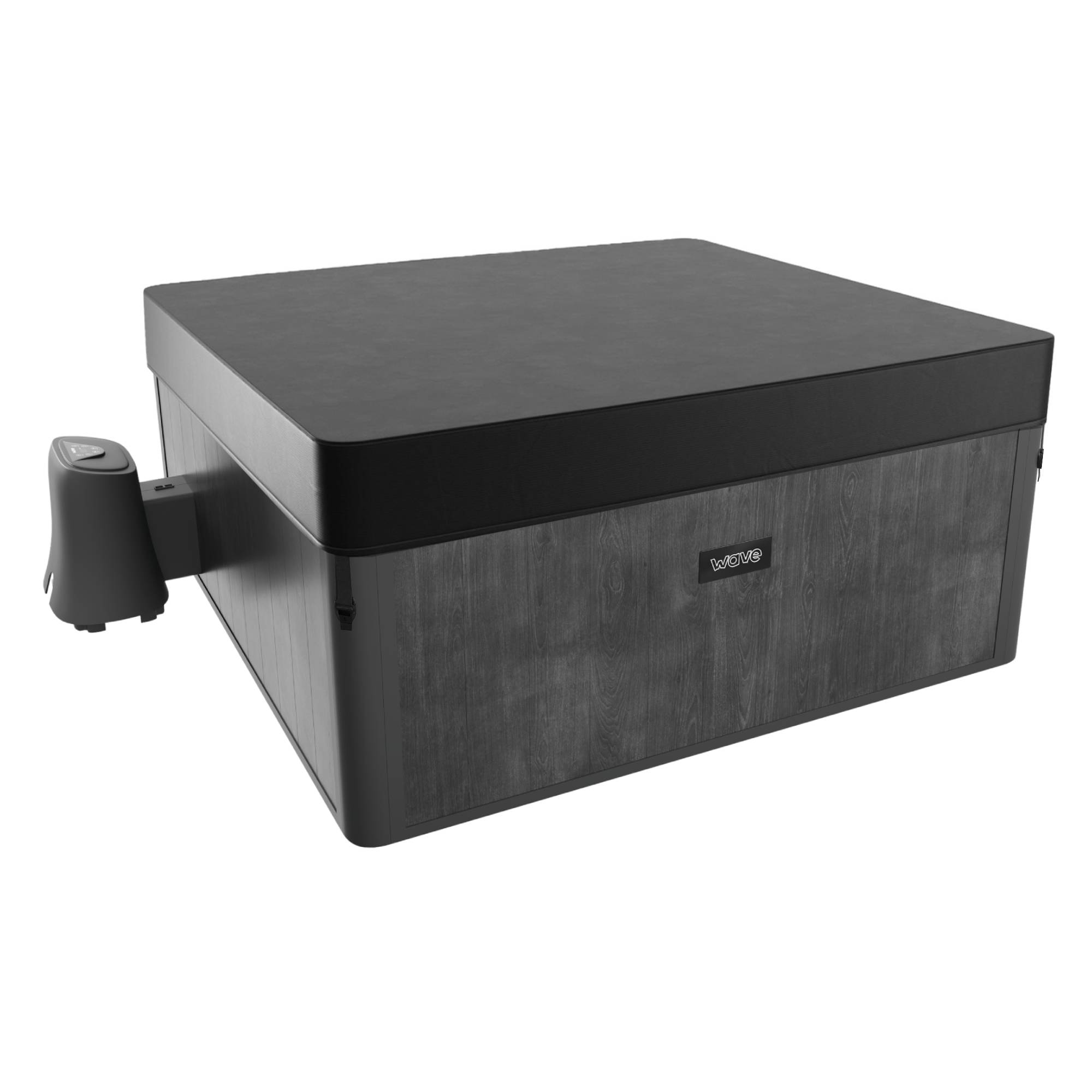 Adriatic | 6 Person Square Aluminium Frame Hot Tub | Black Wood Frame Spa Wave Spas UK