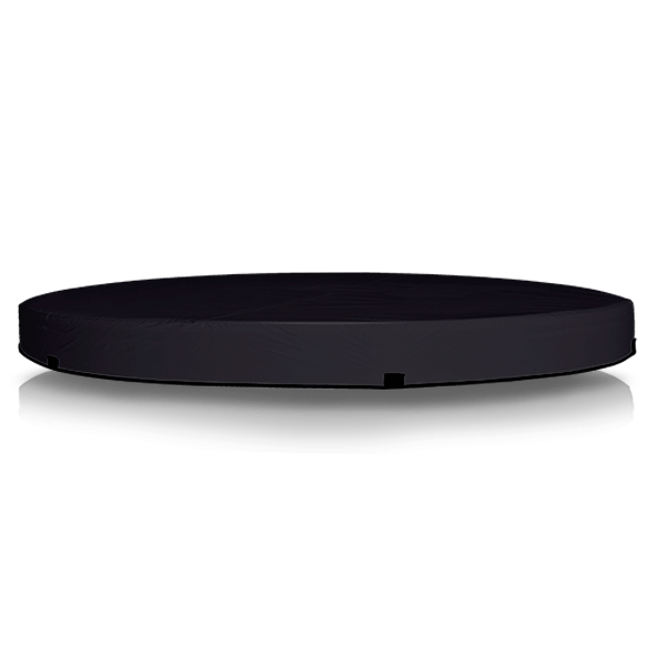 Wave Spas Osaka Thermal Cover – Round energy-efficient hot tub lid in charcoal grey for 6-person foam spas.