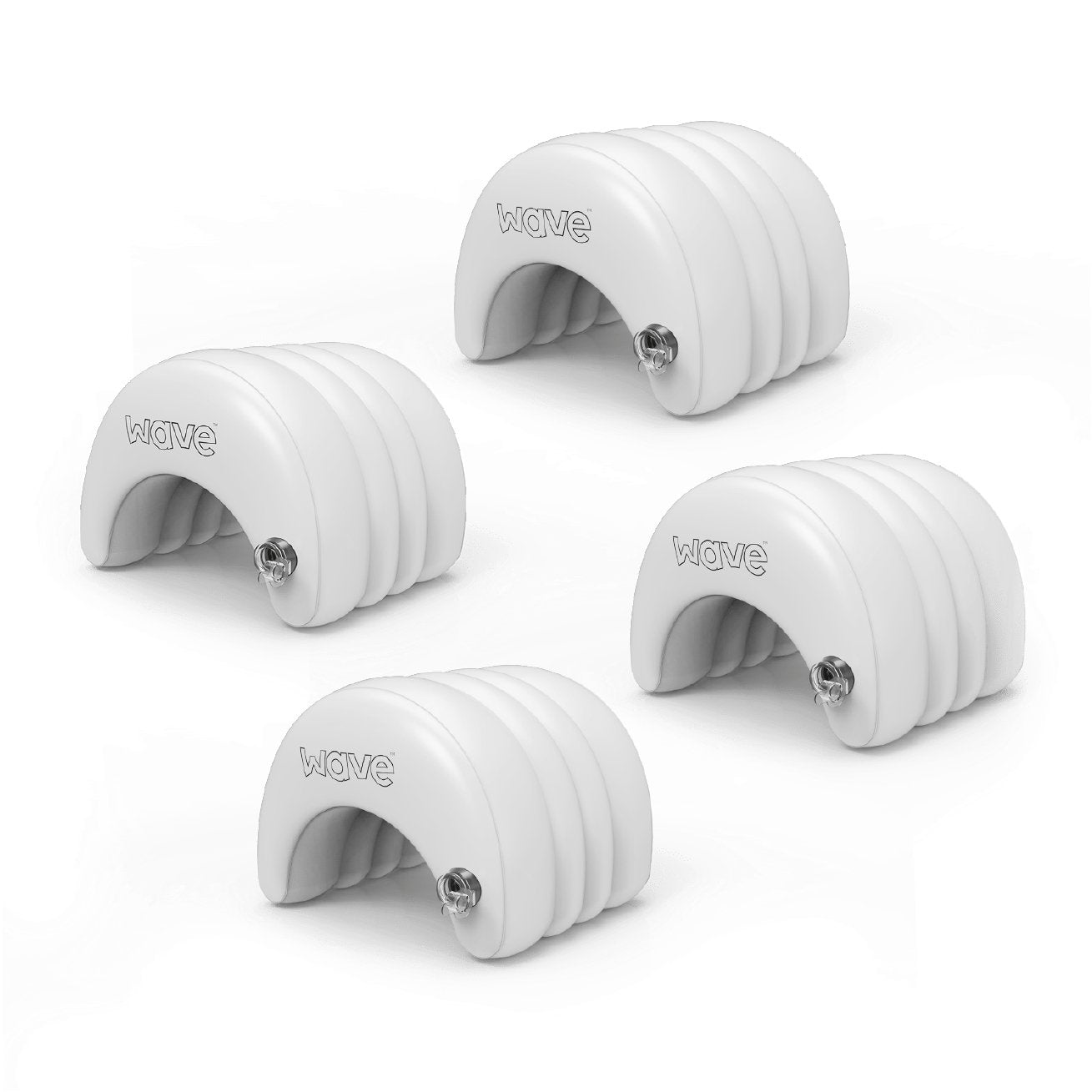 Inflatable Spa Head Rest Pillow | 4 Pack | White - Wave Spas Inflatable, foam Hot Tubs