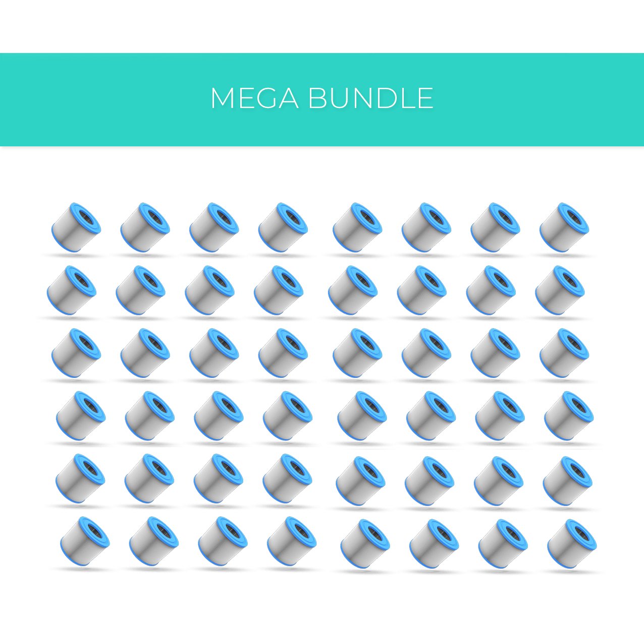 Mega Bundle | Replacement Filter | Cartridge/Non-Threaded | 48 Pack - Wave Spas Inflatable, foam Hot Tubs