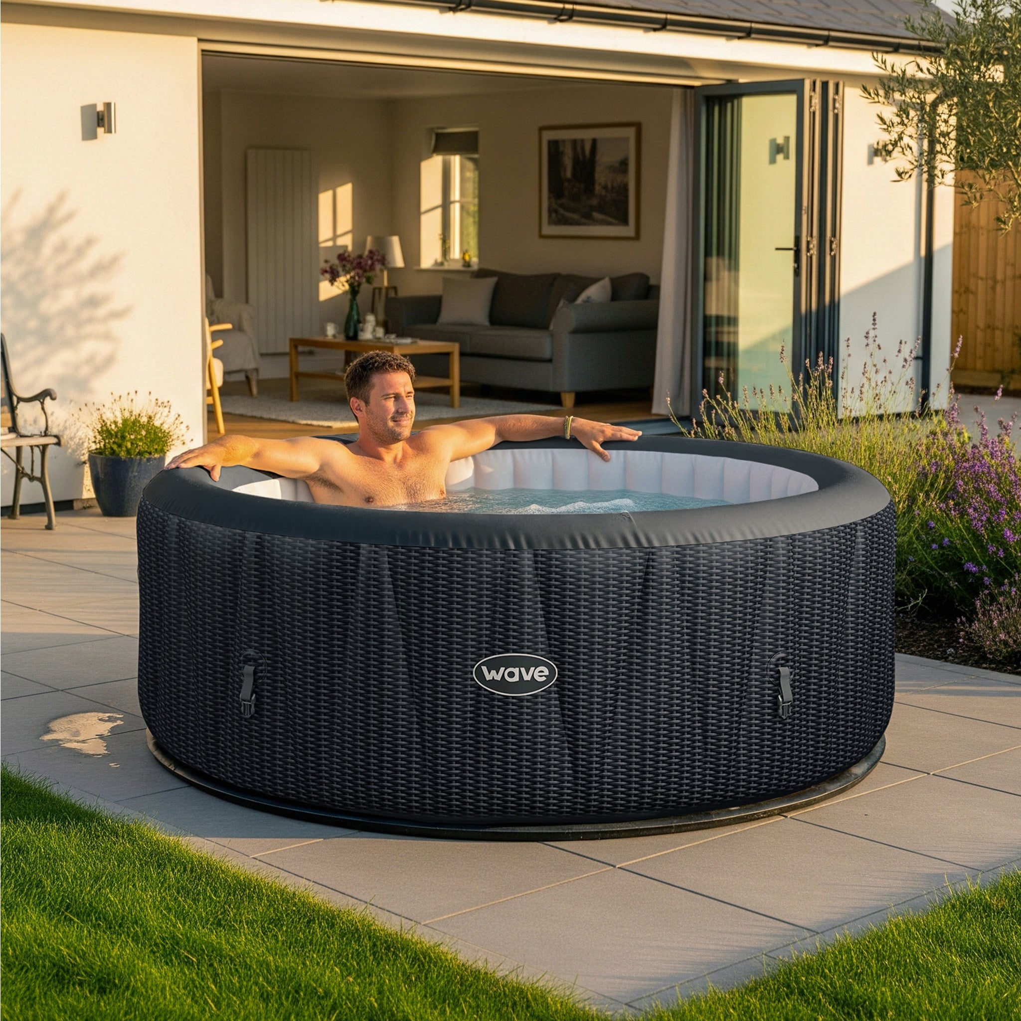 Atlantic | 4/6-Person Inflatable Hot Tub | Integrated Heater | UKCA