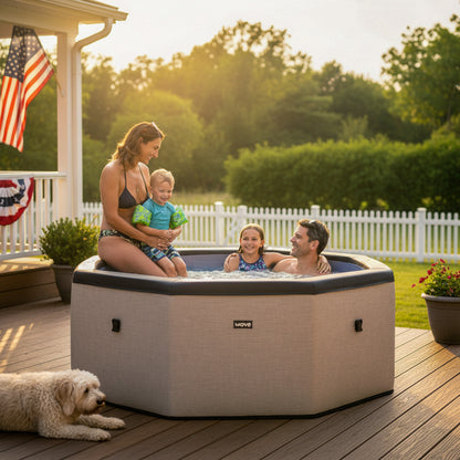 Como | 6-Person Eco Foam Hot Tub | Built-In Integrated Heater | UKCA