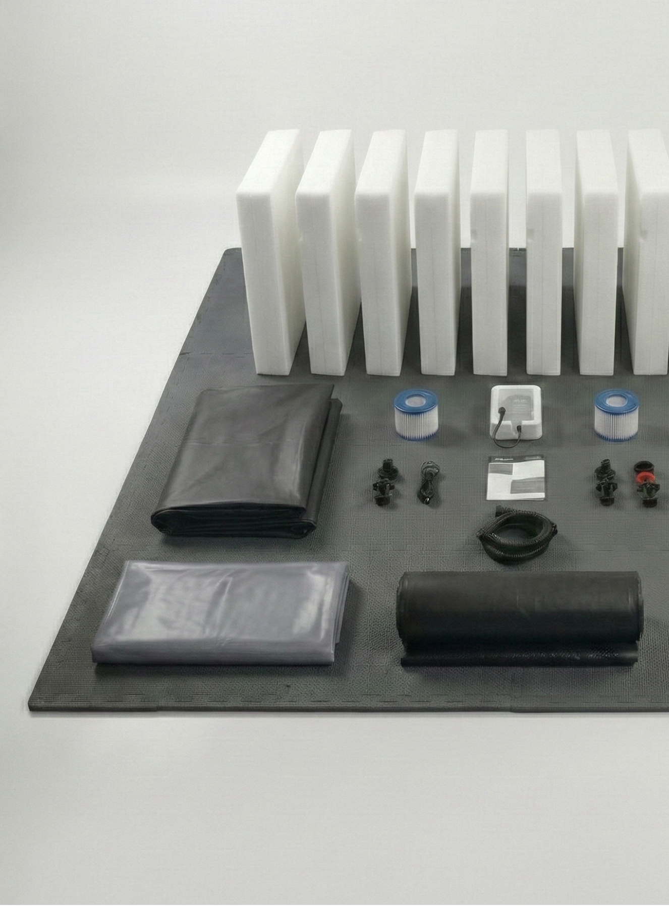 Included components of a Wave Como hot tub