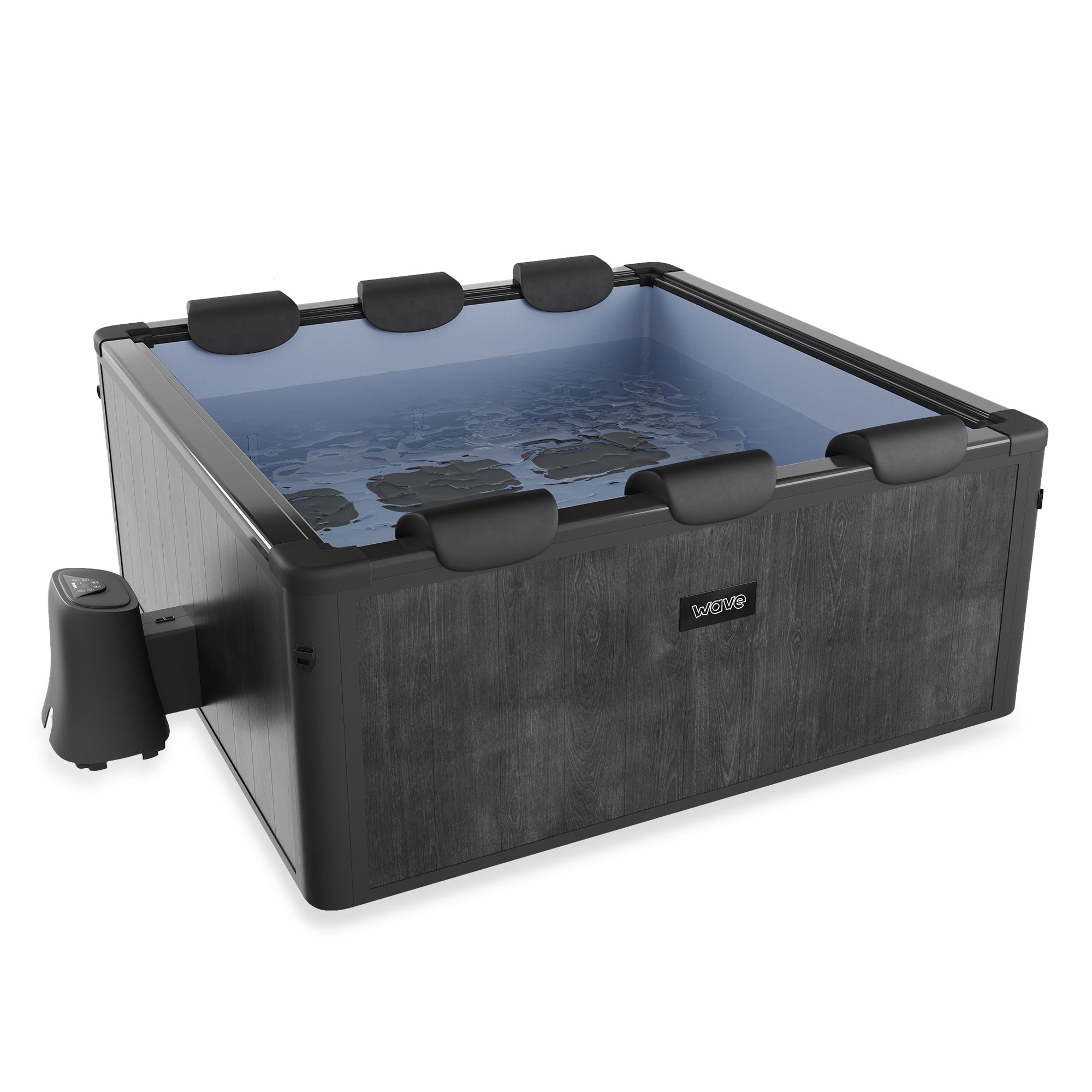 Wave Adriatic | 6 Person Square Aluminium Frame Hot Tub | Black Wood