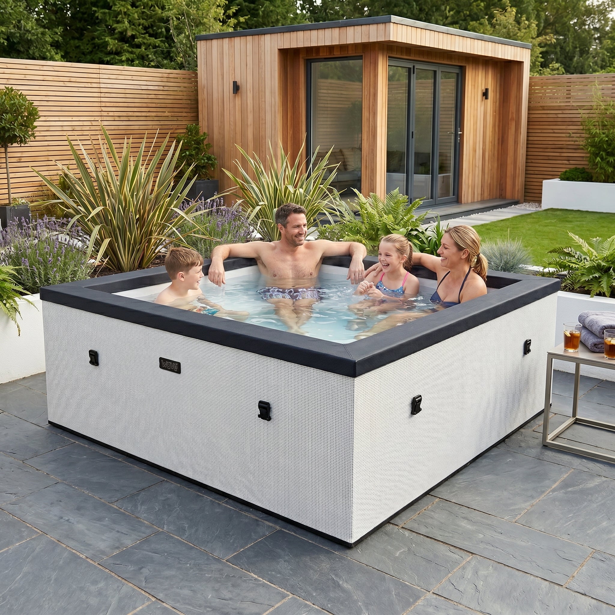 Garda | 4/6-Person Eco Foam Hot Tub | Built-In Integrated Heater | UKCA