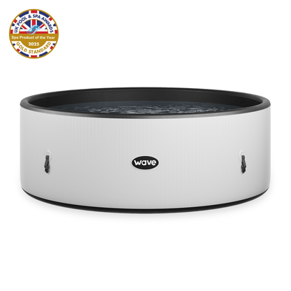 Ontario | 4/6 Person Round Drop Stitch Hot Tub | Herringbone | UKCA