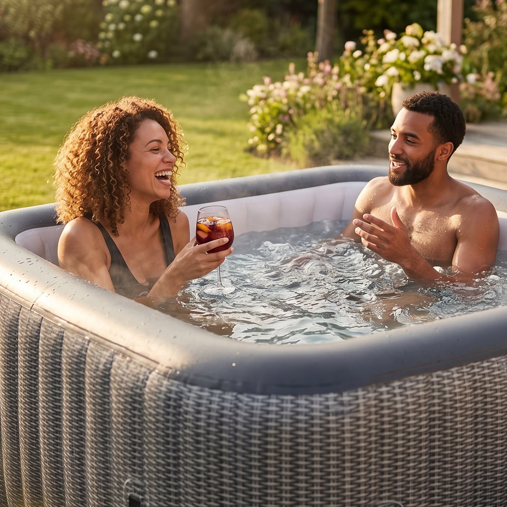 ウェーブスパ Pacific | 4/6-Person Square Inflatable Hot Tub | Portable Spa
