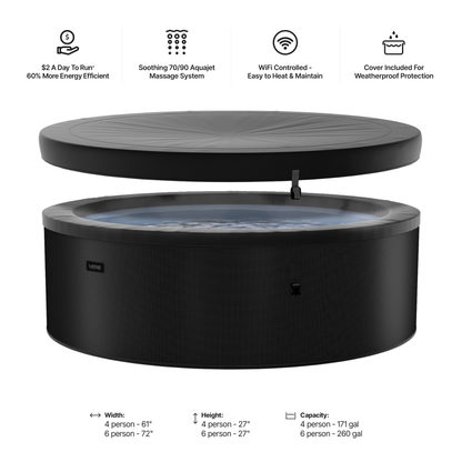 Tahoe | 4/6-Person Eco Foam Hot Tub | Built-In Integrated Heater | ETL