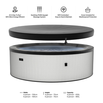 Tahoe | 4/6-Person Eco Foam Hot Tub | Built-In Integrated Heater | CE