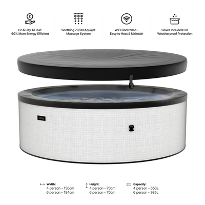 Tahoe | 4/6-Person Eco Foam Hot Tub | Built-In Integrated Heater | CE