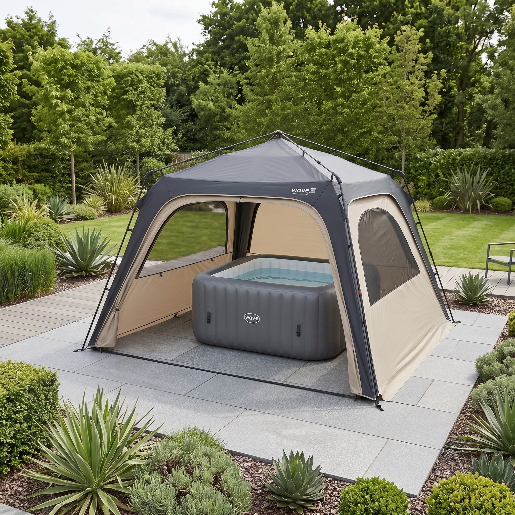 whirlpool zelt winterfest Wave Premium Quick-Pitch Whirlpool-Pavillon Aluminum Rooftop Tent Günstige Campingplätze Langres - Size:24+