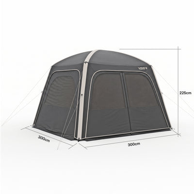 Gazebo gonflable Wave avec parois amovibles