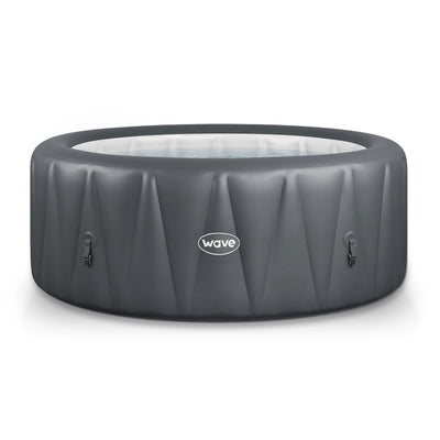 Atlantic | 4/6-Person Inflatable Hot Tub | Integrated Heater Inflatable Spas Wave Spas Dark Grey Standard 4 Person | 180x65cm