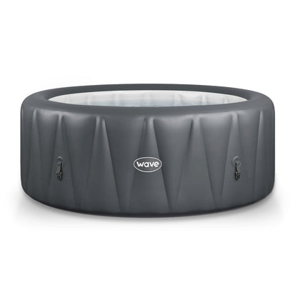 Atlantic | 4/6-Person Inflatable Hot Tub | Integrated Heater Inflatable Spas Wave Spas Dark Grey Standard 4 Person | 180x65cm