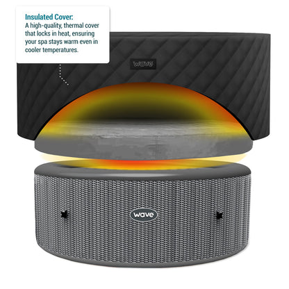 Atlantic Round Energy Save Thermal Hot Tub Cover | 4/6 Person Covers Wave Spas
