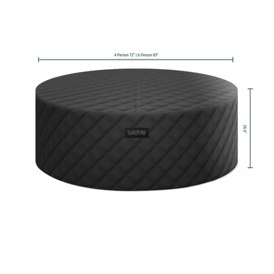Atlantic Round Energy Save Thermal Hot Tub Cover | 4/6 Person Covers Wave Spas