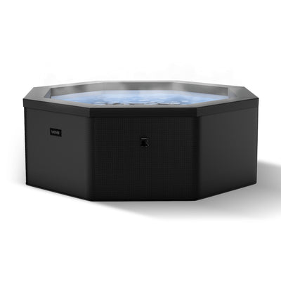Como | 6-Person Eco Foam Hot Tub | Built-In Integrated Heater Foam Eco Spas Wave Spas Charcoal Black Standard 6 Person | 195x70cm
