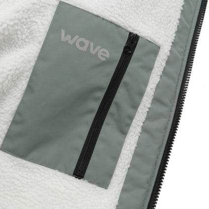 Fleece-Lined Hot Tub Changing Robe | Waterproof & Windproof | Unisex | Sage Green Robes Wave Spas