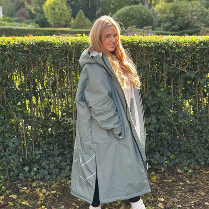 Fleece-Lined Hot Tub Changing Robe | Waterproof & Windproof | Unisex | Sage Green Robes Wave Spas