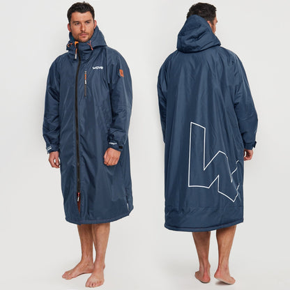 Fleece-Lined Hot Tub Changing Robe | Waterproof & Windproof | Unisex | Navy Robes Wave Spas