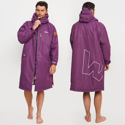 Fleece-Lined Hot Tub Changing Robe | Waterproof & Windproof | Unisex | Purple Robes Wave Spas