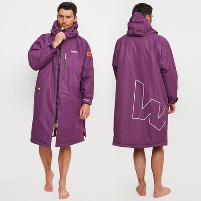 Fleece-Lined Hot Tub Changing Robe | Waterproof & Windproof | Unisex | Purple Robes Wave Spas