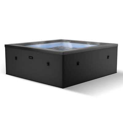 Garda | 4/6-Person Eco Foam Hot Tub | Built-In Integrated Heater Foam Eco Spas Wave Spas Charcoal Black Standard 4 Person | 160x70cm

data-contona-source