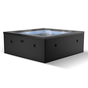 Garda | 4/6-Person Eco Foam Hot Tub | Built-In Integrated Heater | Charcoal Black