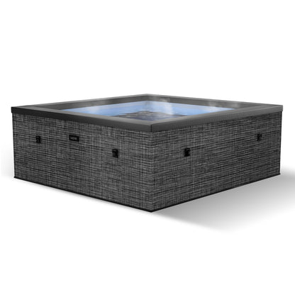 Garda | 4/6-Person Eco Foam Hot Tub | Built-In Integrated Heater | Flint Grey Foam Eco Spas Wave Spas Standard 6 Person | 180x70cm