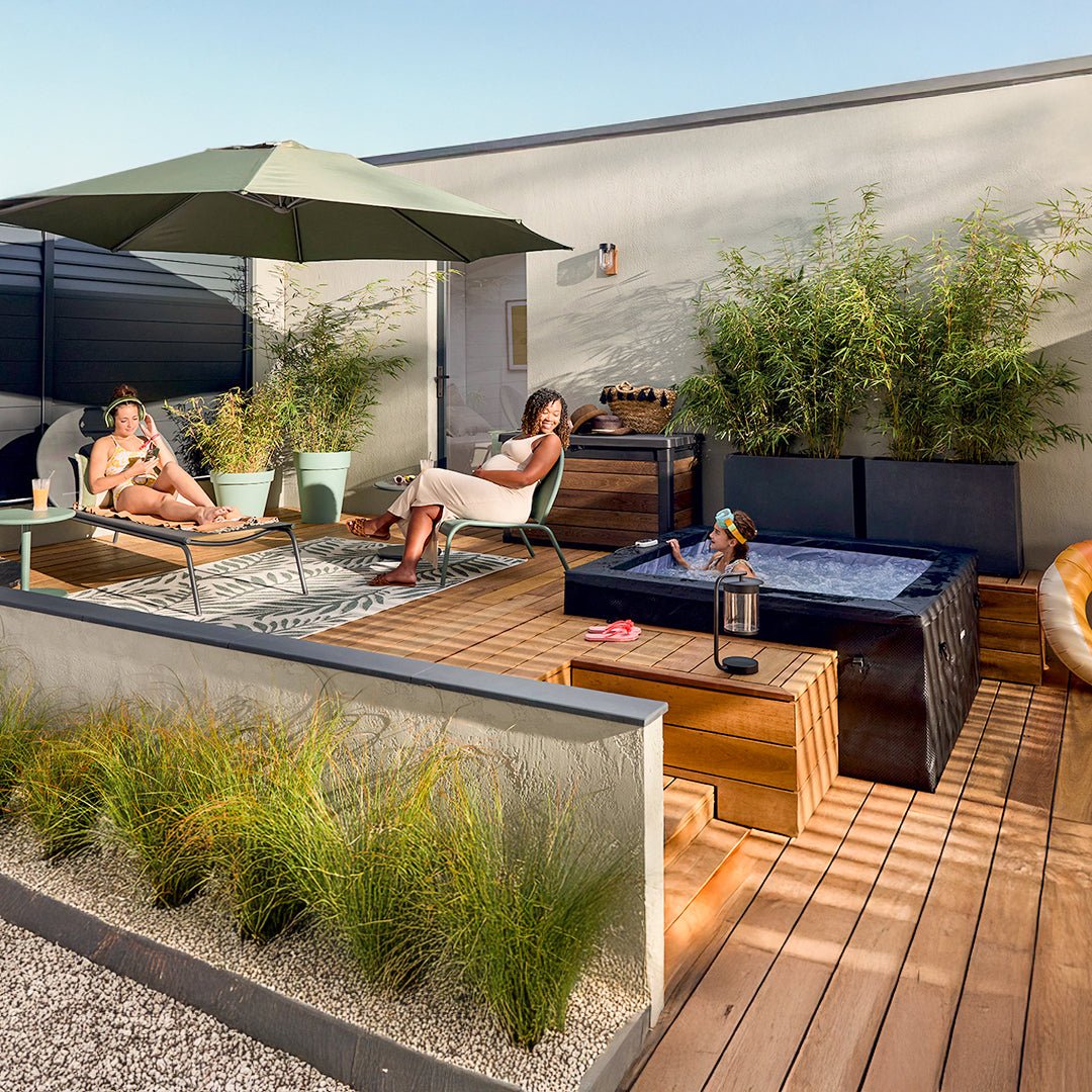 Garda | 4/6-Person Eco Foam Hot Tub | Built-In Integrated Heater | Graphite Grey Foam Eco Spas Wave Spas