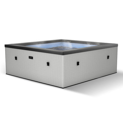 Garda | 4/6-Person Eco Foam Hot Tub | Built-In Integrated Heater Foam Eco Spas Wave Spas Graphite Grey Standard 4 Person | 160x70cm