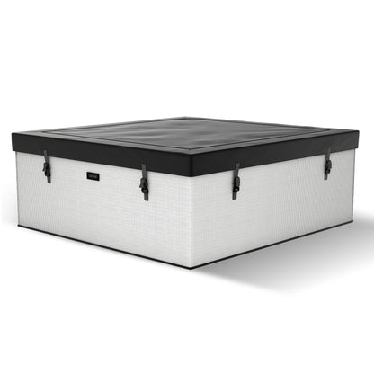 Garda | 4/6-Person Eco Foam Hot Tub | Built-In Integrated Heater | Pebble White Foam Eco Spas Wave Spas