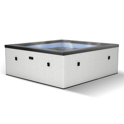 Garda | 4/6-Person Eco Foam Hot Tub | Built-In Integrated Heater | Pebble White Foam Eco Spas Wave Spas Standard 4 Person | 160x70cm