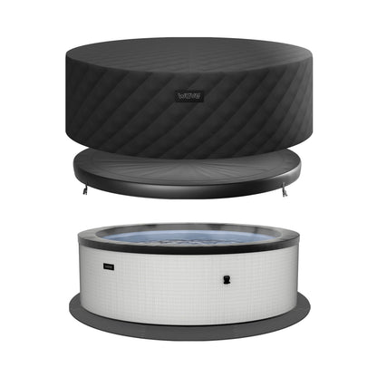 Tahoe | 4/6-Person Eco Foam Hot Tub | Built-In Integrated Heater Foam Eco Spas Wave Spas Graphite Grey EnergySave Bundle 4 Person | 156x70cm