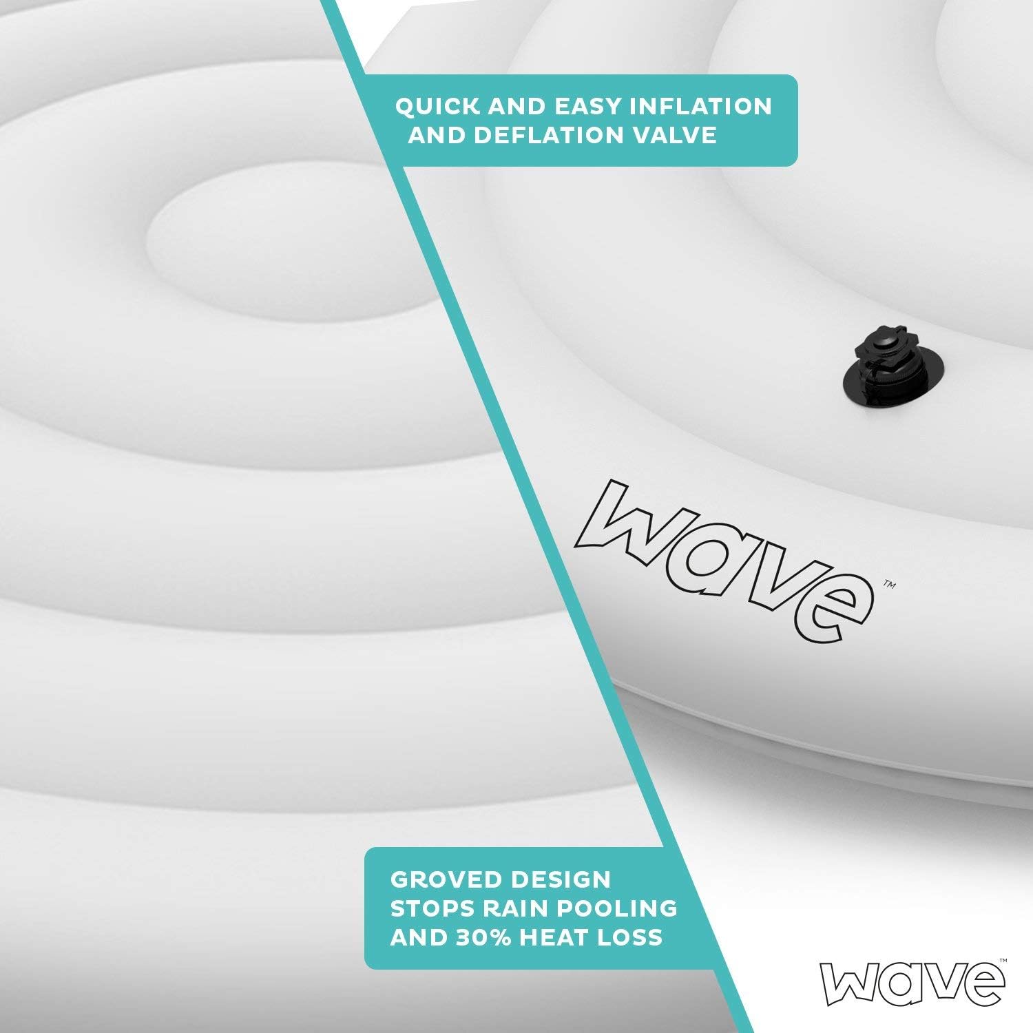 Thermally Efficient Inflatable Cover | Round | 4 Person | White | ETL