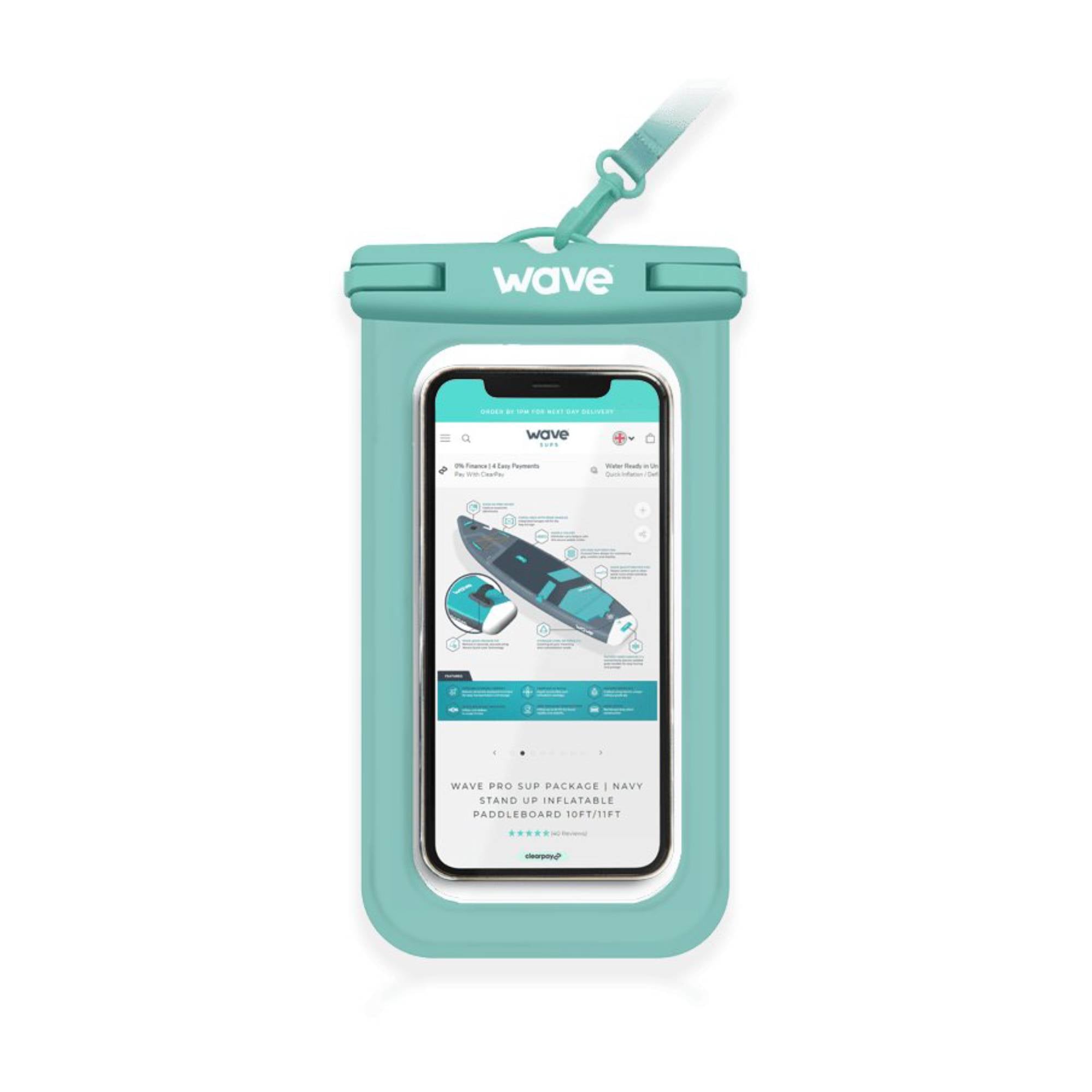 Waterproof Phone Cover | Aqua Green SUP Accessories Wave Spas