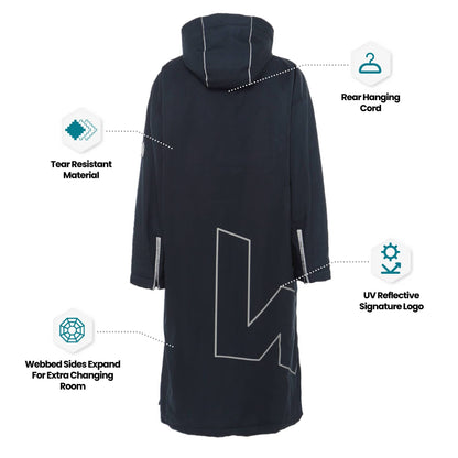 Wave 3 in 1 Hot Tub Changing Robe | Waterproof & Windproof | Unisex | Navy Blue Robes Wave Spas