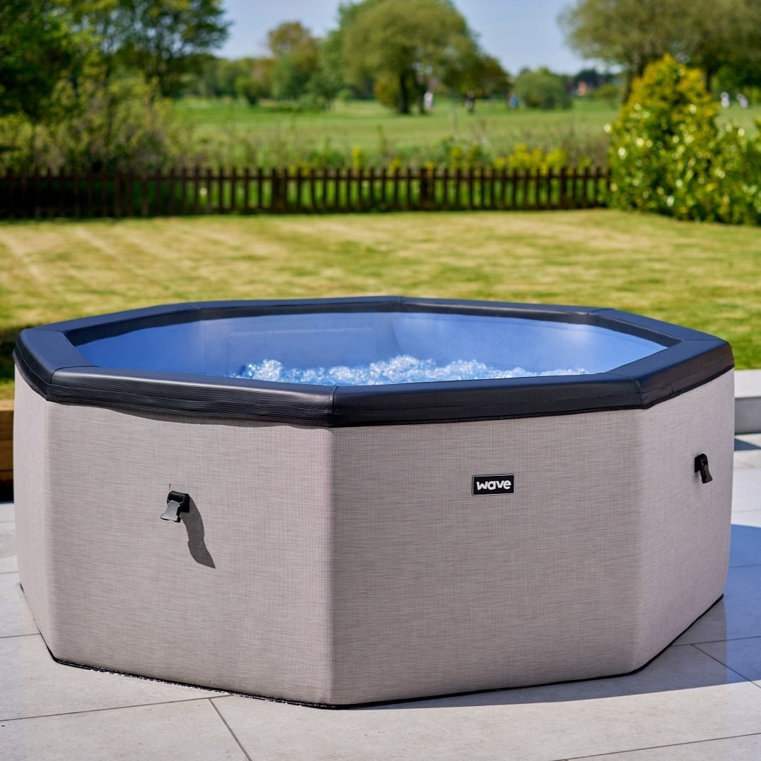 Como v2 | 6-Person Eco Foam Hot Tub | Integrated Heater | Charcoal Black - Wave Spas Inflatable, foam Hot Tubs