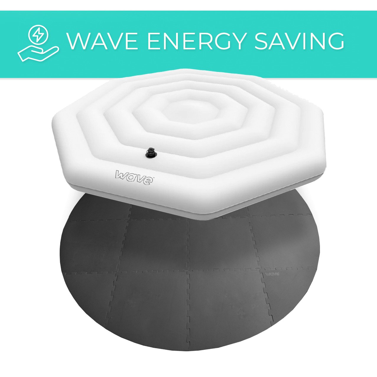 Energy Saving Bundle for Octagon Spa (Round Mat) - Wave Spas Inflatable, foam Hot Tubs