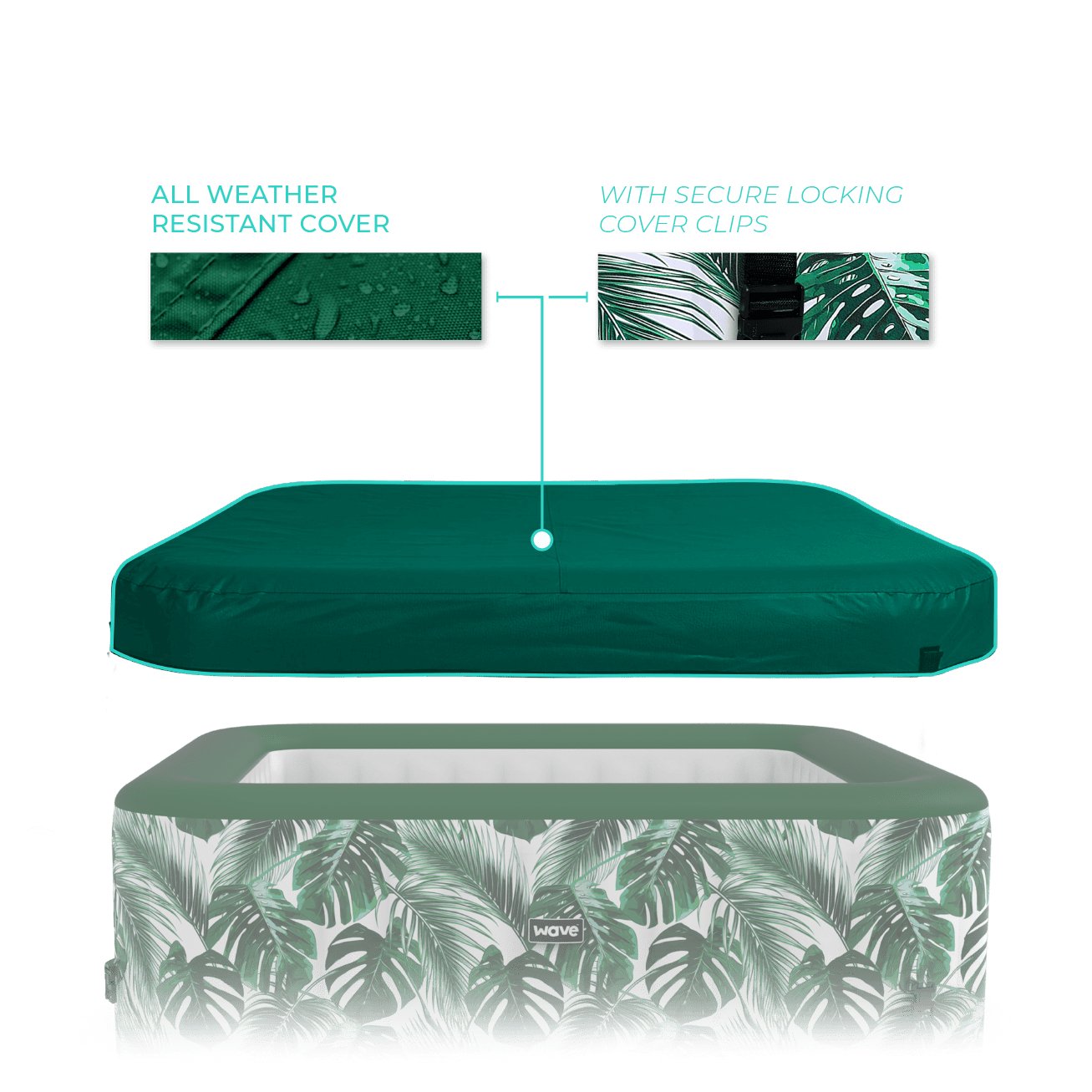 Hot Tub Cover | Pacific | Tropical - Wave Spas Inflatable, foam Hot Tubs