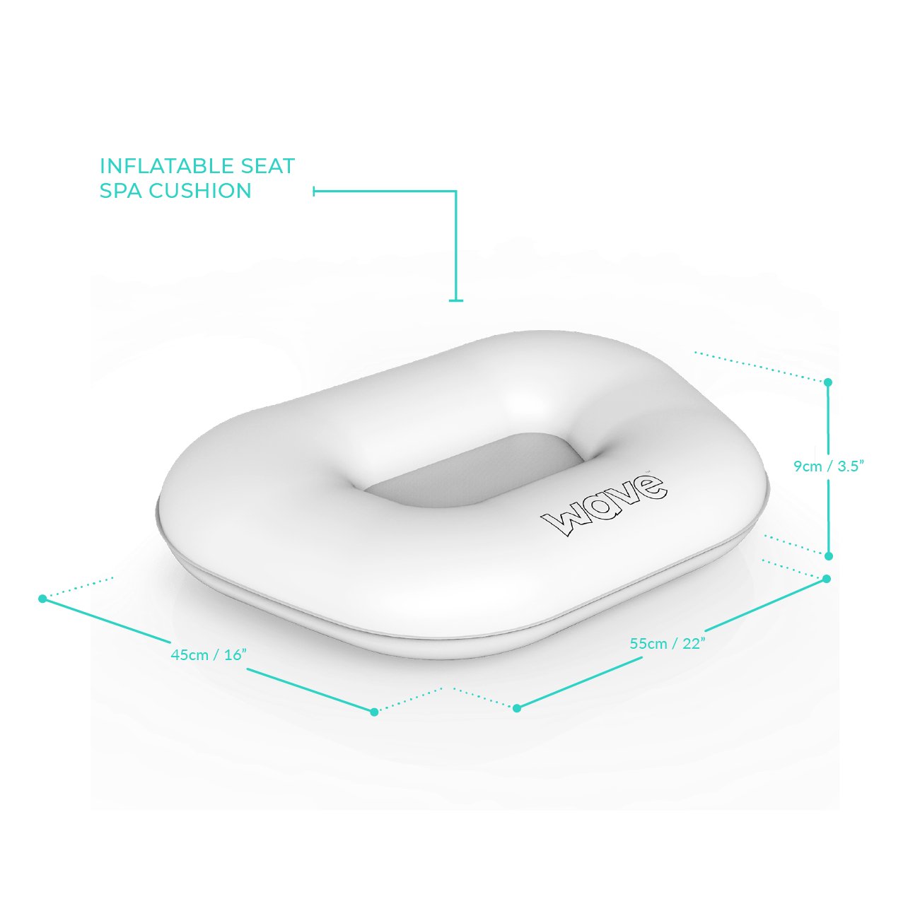 Hot Tub Inflatable Seat Cushion/Floating Tray | White - Wave Spas Inflatable, foam Hot Tubs